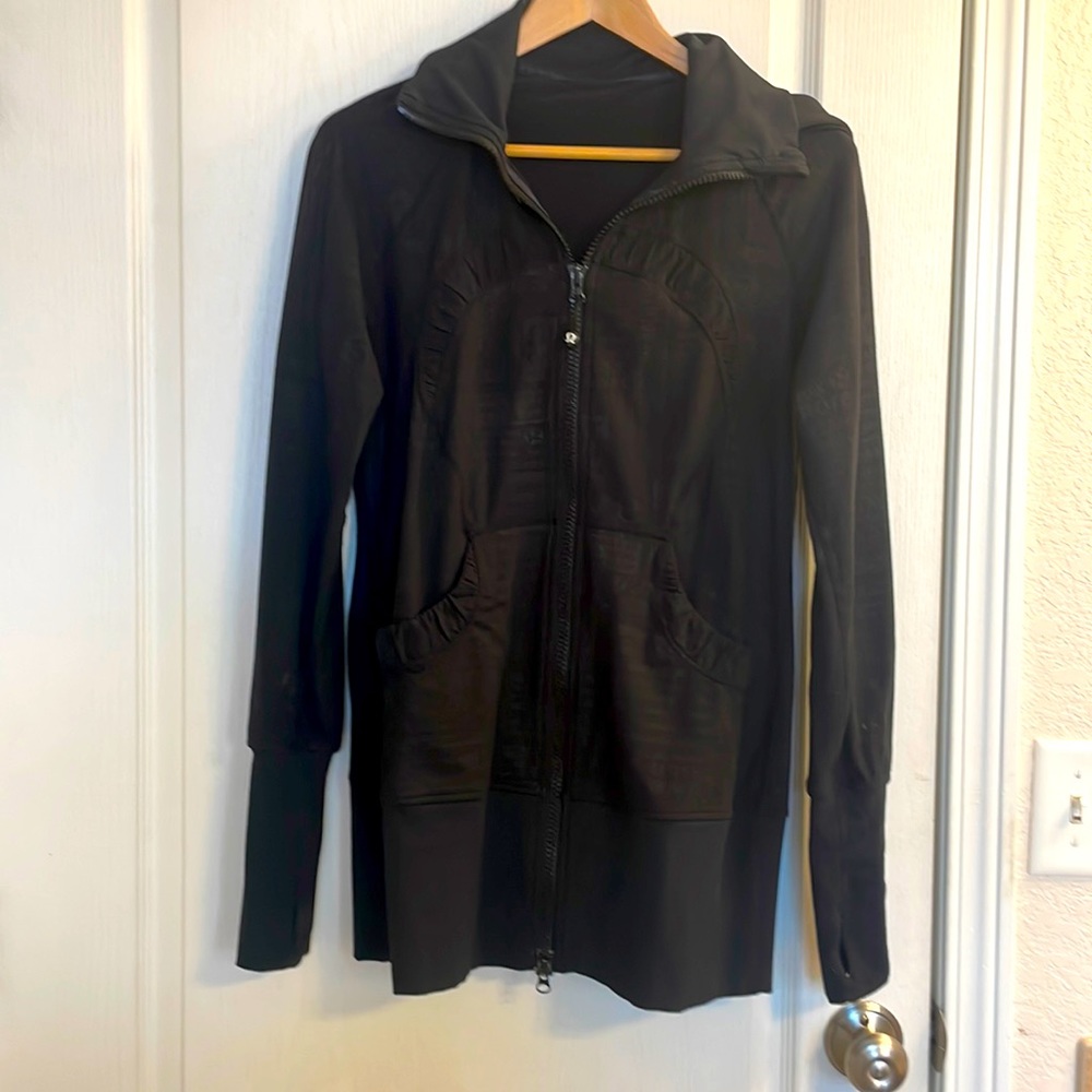 Lululemon Black Long Jacket with hood
